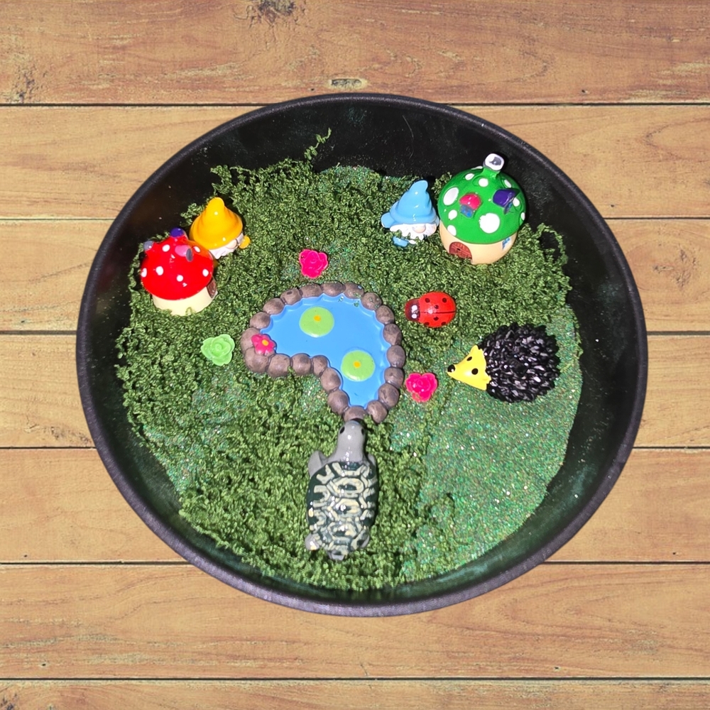 Emotional Support Bowl Cottagecore Mini Zen Garden Mushroom Gnome Decor Handmade